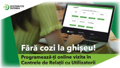 Programează-ți vizita la Centrele de Relații cu Utilizatorii Distribuție Oltenia